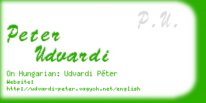 peter udvardi business card